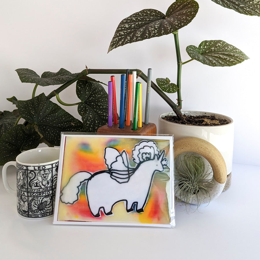 Notecard and Envelope -Chubby Pegacorn