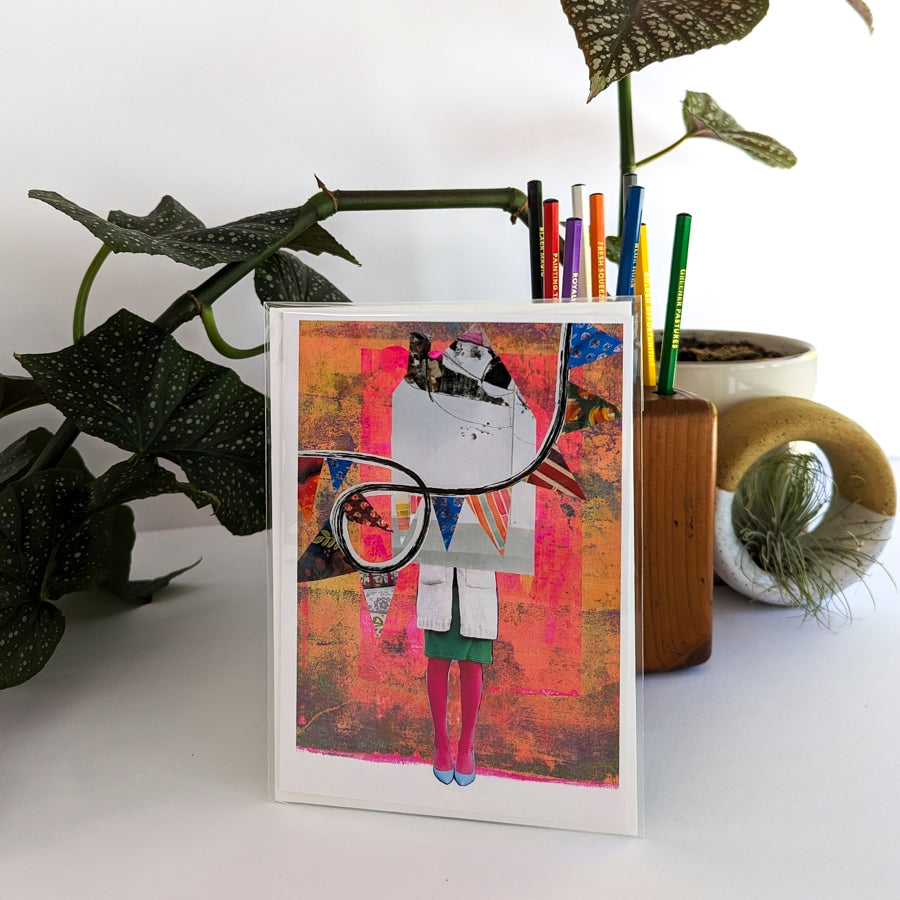 Notecard and Envelope - Party Girl